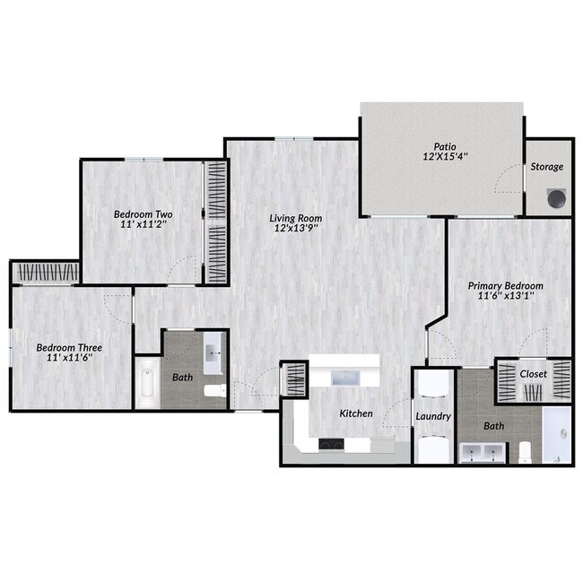 Unit D 1008 floor plan